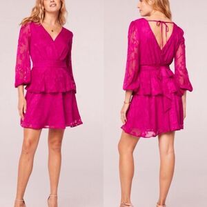 Band Of The Free Kiss Me Peplum Floral Dress